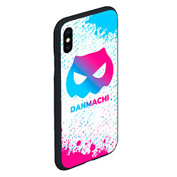 Чехол iPhone XS Max матовый DanMachi neon gradient style, цвет: 3D-черный — фото 2