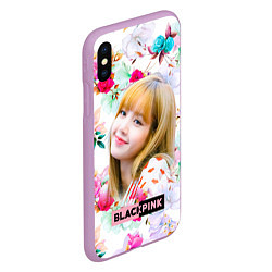 Чехол iPhone XS Max матовый Blackpink Lisa, цвет: 3D-сиреневый — фото 2