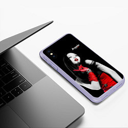 Чехол iPhone XS Max матовый Blackpink Jennie Red dress, цвет: 3D-светло-сиреневый — фото 2
