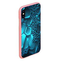 Чехол iPhone XS Max матовый Ледяные разломленные плиты, цвет: 3D-баблгам — фото 2