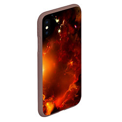 Чехол iPhone XS Max матовый Небо в огне, цвет: 3D-коричневый — фото 2