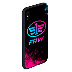 Чехол iPhone XS Max матовый FAW - neon gradient, цвет: 3D-черный — фото 2