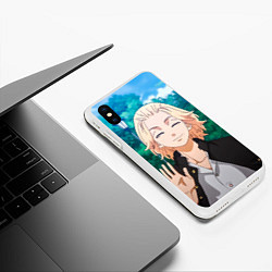 Чехол iPhone XS Max матовый Manjirou Sano, цвет: 3D-белый — фото 2