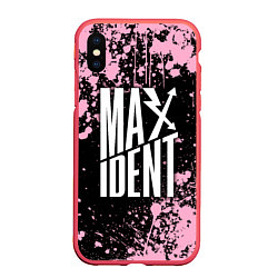 Чехол iPhone XS Max матовый Stray kids - pink maxident, цвет: 3D-красный