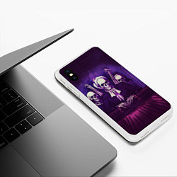 Чехол iPhone XS Max матовый Скелеты Призраки в Суде - Phonk, цвет: 3D-белый — фото 2