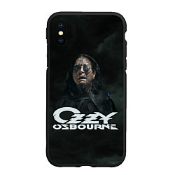 Чехол iPhone XS Max матовый Ozzy Osbourne dark rain, цвет: 3D-черный