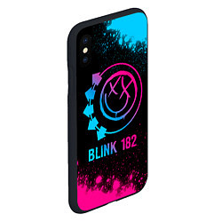 Чехол iPhone XS Max матовый Blink 182 - neon gradient, цвет: 3D-черный — фото 2
