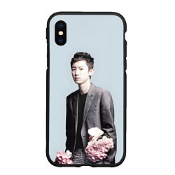 Чехол iPhone XS Max матовый Chanyeol, цвет: 3D-черный