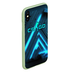 Чехол iPhone XS Max матовый Counter strike neon style, цвет: 3D-салатовый — фото 2