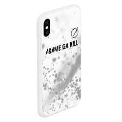 Чехол iPhone XS Max матовый Akame ga Kill glitch на светлом фоне: символ сверх, цвет: 3D-белый — фото 2