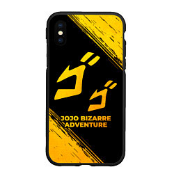 Чехол iPhone XS Max матовый JoJo Bizarre Adventure - gold gradient, цвет: 3D-черный