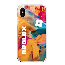 Чехол iPhone XS Max матовый Roblox Logo Color