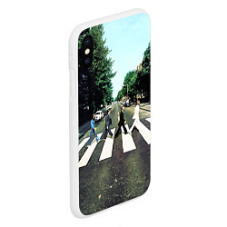Чехол iPhone XS Max матовый The Beatles альбом Abbey Road, цвет: 3D-белый — фото 2