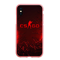 Чехол iPhone XS Max матовый CSGO logo dark red, цвет: 3D-баблгам