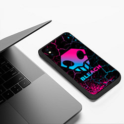 Чехол iPhone XS Max матовый Bleach - neon gradient, цвет: 3D-черный — фото 2