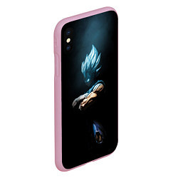 Чехол iPhone XS Max матовый Vegeta - Dragon ball, цвет: 3D-розовый — фото 2