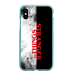 Чехол iPhone XS Max матовый Stranger things BW, цвет: 3D-мятный