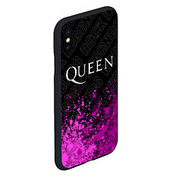 Чехол iPhone XS Max матовый Queen rock legends: символ сверху, цвет: 3D-черный — фото 2