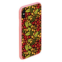 Чехол iPhone XS Max матовый Хохломская роспись - хохлома, цвет: 3D-баблгам — фото 2