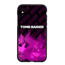 Чехол iPhone XS Max матовый Tomb Raider pro gaming: символ сверху