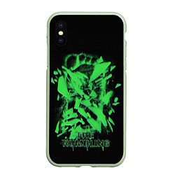 Чехол iPhone XS Max матовый The rumbling green, цвет: 3D-салатовый