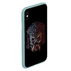 Чехол iPhone XS Max матовый Predator - skull, цвет: 3D-мятный — фото 2