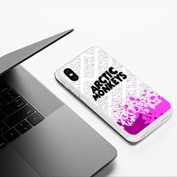 Чехол iPhone XS Max матовый Arctic Monkeys rock legends: символ сверху, цвет: 3D-белый — фото 2