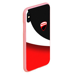 Чехол iPhone XS Max матовый Ducati - красно-черный, цвет: 3D-баблгам — фото 2