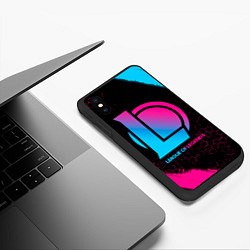 Чехол iPhone XS Max матовый League of Legends - neon gradient, цвет: 3D-черный — фото 2