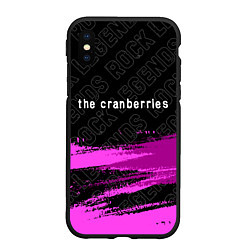 Чехол iPhone XS Max матовый The Cranberries rock legends: символ сверху, цвет: 3D-черный
