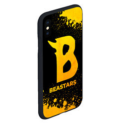 Чехол iPhone XS Max матовый Beastars - gold gradient, цвет: 3D-черный — фото 2