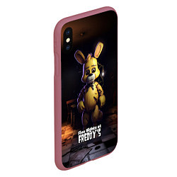 Чехол iPhone XS Max матовый Spring Bonnie Five Nights at Freddys, цвет: 3D-малиновый — фото 2