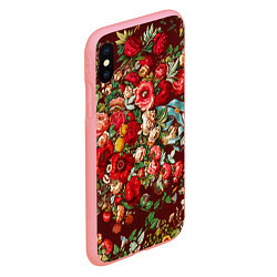 Чехол iPhone XS Max матовый Платок цветочный узор, цвет: 3D-баблгам — фото 2