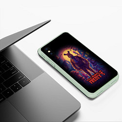 Чехол iPhone XS Max матовый Five Nights at Freddys horror, цвет: 3D-салатовый — фото 2