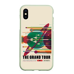 Чехол iPhone XS Max матовый Гранд тур - Наса, цвет: 3D-салатовый