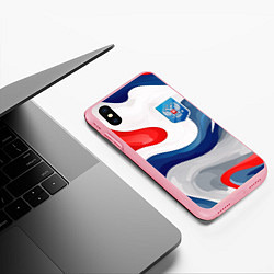 Чехол iPhone XS Max матовый Герб России триколор, цвет: 3D-баблгам — фото 2