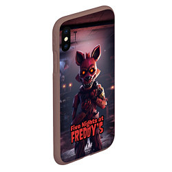 Чехол iPhone XS Max матовый Five Nights at Freddys Mangle, цвет: 3D-коричневый — фото 2