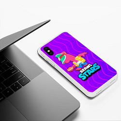 Чехол iPhone XS Max матовый Doug Brawl Stars, цвет: 3D-белый — фото 2