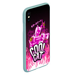 Чехол iPhone XS Max матовый Killer Queen - Розовый огонь, цвет: 3D-мятный — фото 2