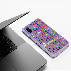 Чехол iPhone XS Max матовый Крипто Панки, цвет: 3D-светло-сиреневый — фото 2