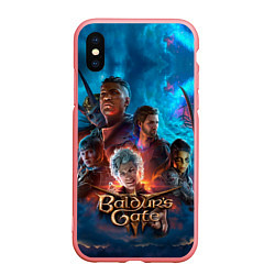 Чехол iPhone XS Max матовый Baldurs Gate 3 персонажи, цвет: 3D-баблгам