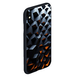 Чехол iPhone XS Max матовый Объемные углы, цвет: 3D-черный — фото 2