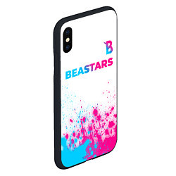 Чехол iPhone XS Max матовый Beastars neon gradient style: символ сверху, цвет: 3D-черный — фото 2