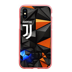 Чехол iPhone XS Max матовый Juventus orange black style