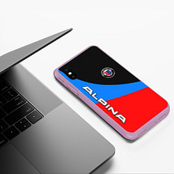 Чехол iPhone XS Max матовый Alpina - classic colors, цвет: 3D-сиреневый — фото 2