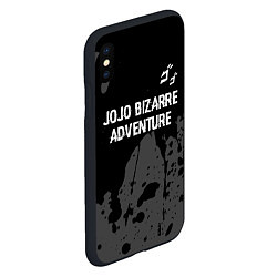 Чехол iPhone XS Max матовый JoJo Bizarre Adventure glitch на темном фоне: симв, цвет: 3D-черный — фото 2