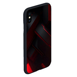 Чехол iPhone XS Max матовый Красная бесконечность, цвет: 3D-черный — фото 2