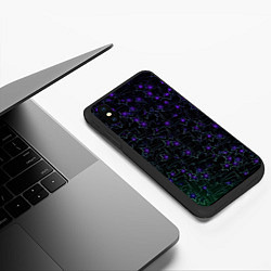 Чехол iPhone XS Max матовый Звездные сети, цвет: 3D-черный — фото 2