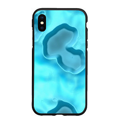 Чехол iPhone XS Max матовый Мятые облака, цвет: 3D-черный