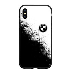 Чехол iPhone XS Max матовый BMW - black and white